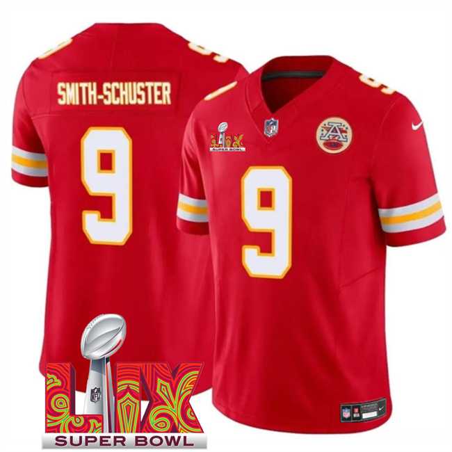 Men & Women & Youth Kansas City Chiefs #9 JuJu Smith-Schuster Red 2025 Super Bowl LIX Patch F.U.S.E. Vapor Limited Stitched Jersey,We sell and wholesale Men & Women & Youth Kansas City Chiefs #9 JuJu Smith-Schuster Red 2025 Super Bowl LIX Patch F.U.S.E. Vapor Limited Stitched Jersey on line form chian!